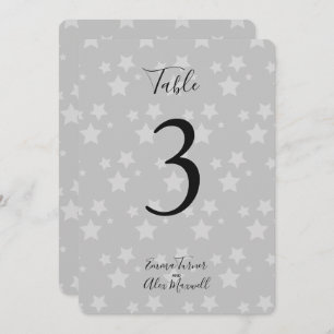 Fundo das Estrelas da cinza   Cartões com números 
