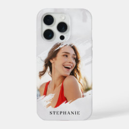 Fundo de Aguarela Cinza Foto Personalizada com Nom