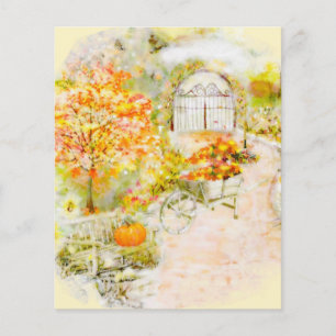 Fundo de álbum de recortes de jardim de outono