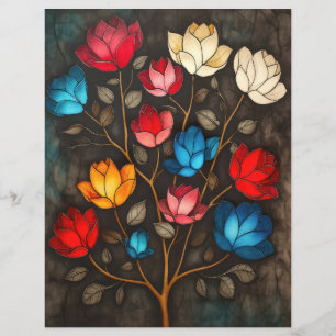 Fundo de Álbum de Recortes Floral Vintage Art Nouv