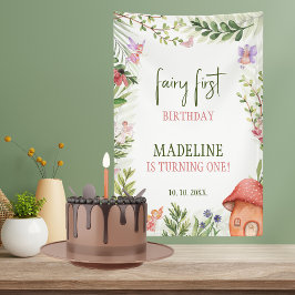 Fundo de Aniversário de Uma Fada Floresta Encantad
