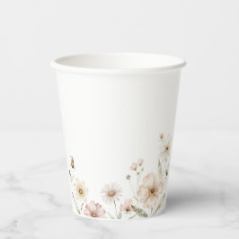 Fundo de Aquarela de Borda de Flor Silvestre Suave