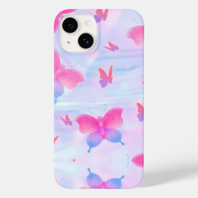 Fundo de Borboleta Rosa e Roxo Sonhador (Verso)