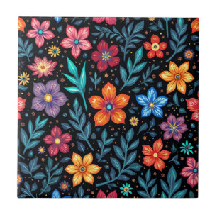 Fundo de Botão Floral Colorido