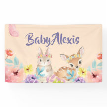 Fundo de chá de fraldas animal fofo