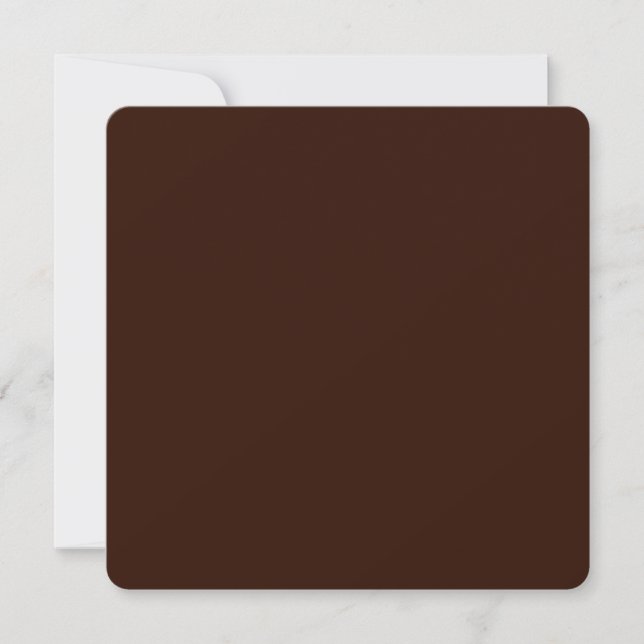 Fundo de cor castanho rico profundo personalizável (Frente)
