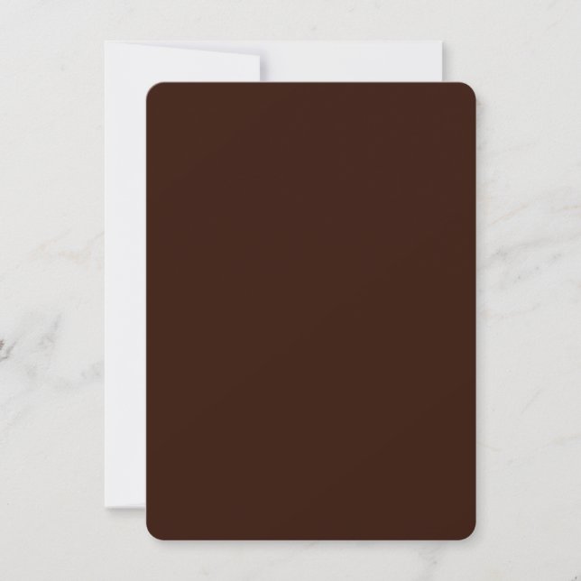Fundo de cor castanho rico profundo personalizável (Frente)