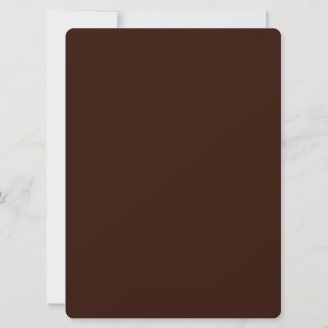Fundo de cor castanho rico profundo personalizável (Frente)