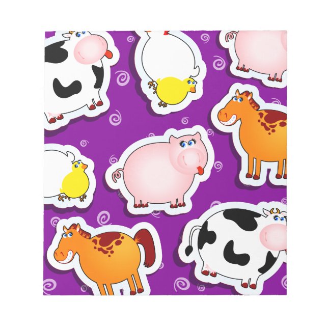 Fundo de fazenda feliz, bloco de notas (Frente)