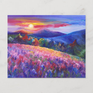 Fundo de flores silvestres da montanha em aquarela