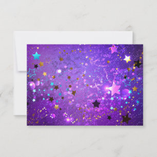 Fundo de folhas roxas com estrelas
