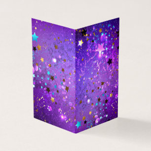 Fundo de folhas roxas com estrelas