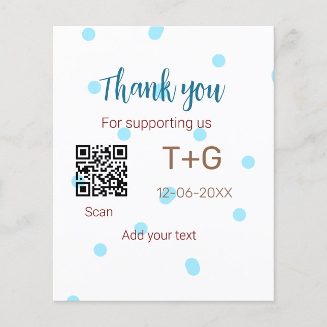 Fundo de lua de mel Adicionar código Q R Nome do c (Frente)