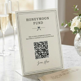 Fundo de Lua de Mel Código QR Casamento Minimalist