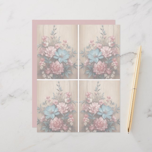 Fundo de luz suave da sombra das flores (Frente/Verso In Situ)