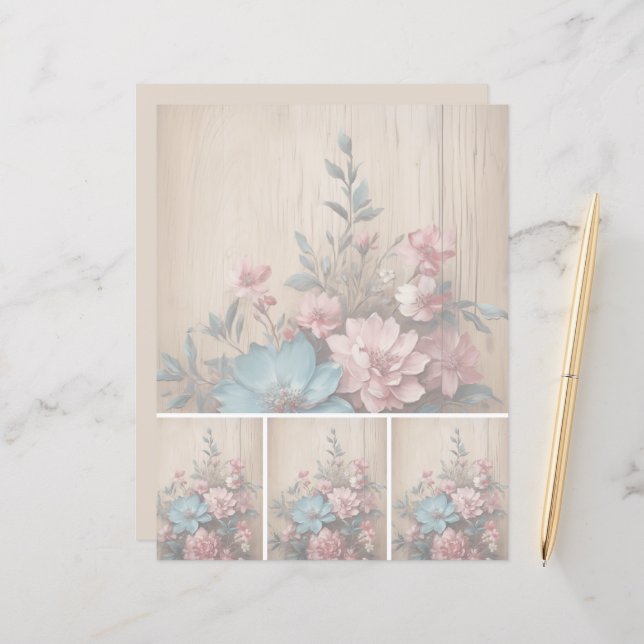 Fundo de luz suave da sombra das flores (Frente/Verso In Situ)