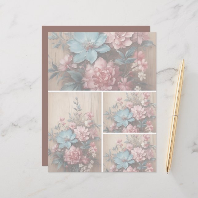 Fundo de luz suave da sombra das flores (Frente/Verso In Situ)