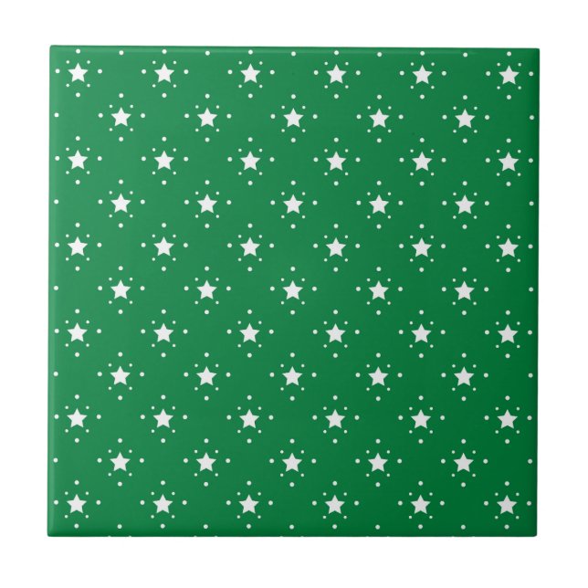Fundo de Natal Verde Estrelas (Frente)