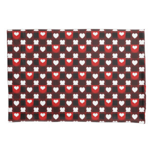 Fundo de padrão de coração vermelho contínuo