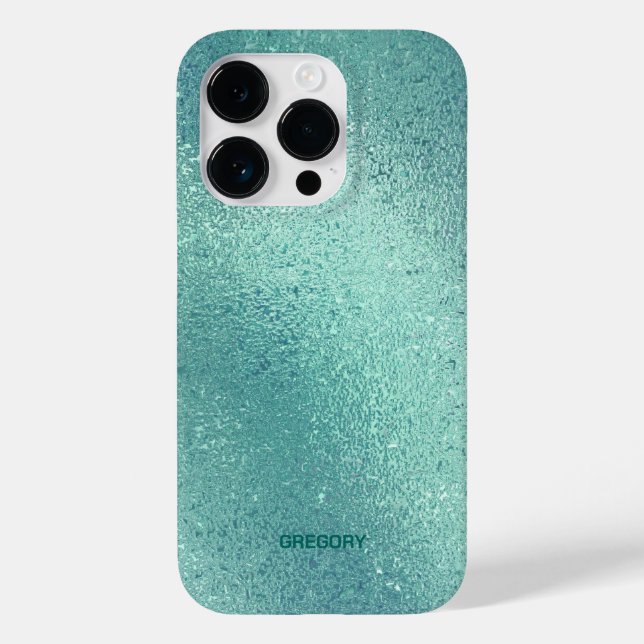 Fundo de shimmering iridescente azul-verde (Verso)