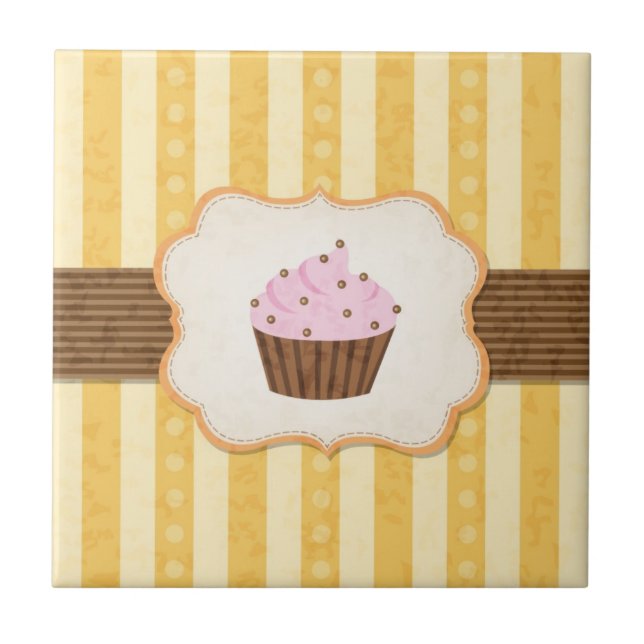 Fundo do cupcake do vintage (Frente)