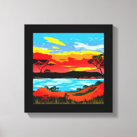 Fundo do Deserto do abstrato nº 5 Impressão da Tel