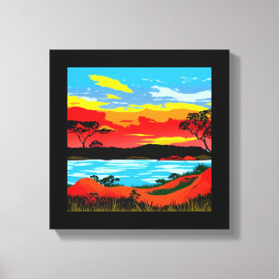 Fundo do Deserto do abstrato nº 5 Impressão da Tel