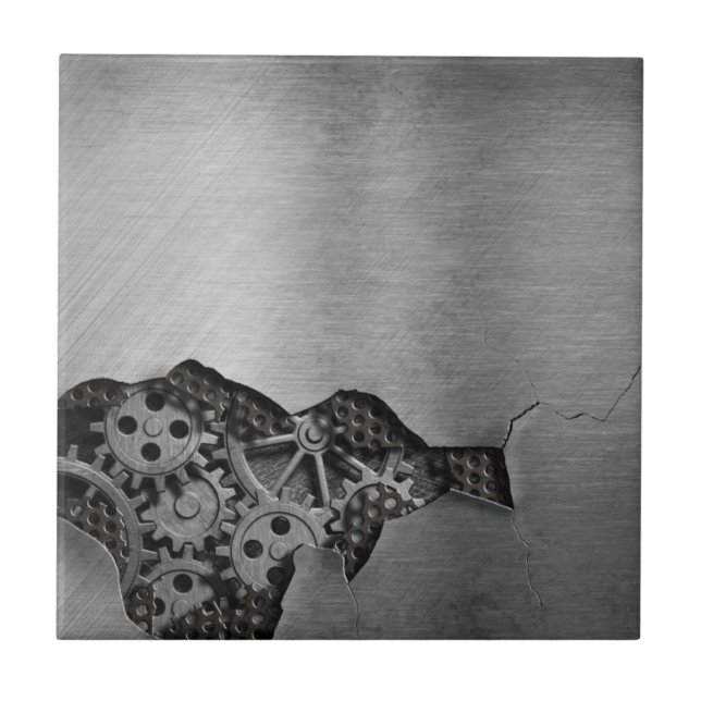 Fundo do metal com dano mecânico (Frente)