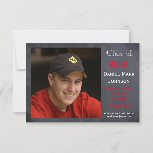 Fundo do Quadro de Fotos - Anúncio de Formando 3x5 (Frente)