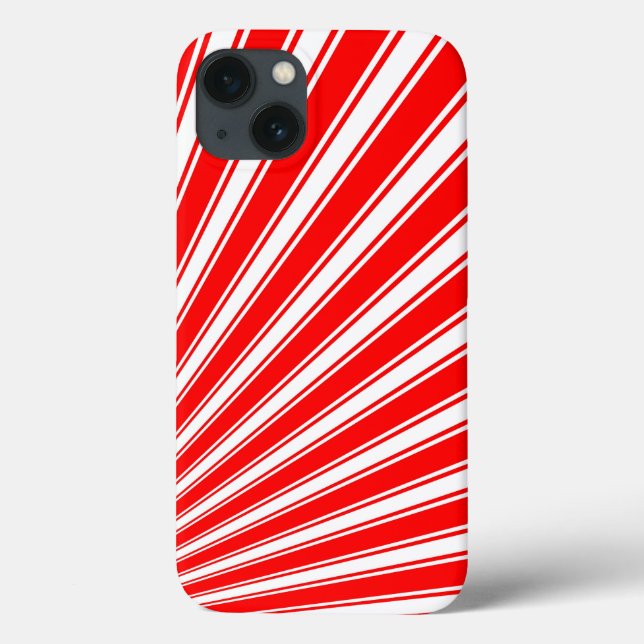 Fundo dos Raios Sun Funky Vermelho Retroativo (Verso)