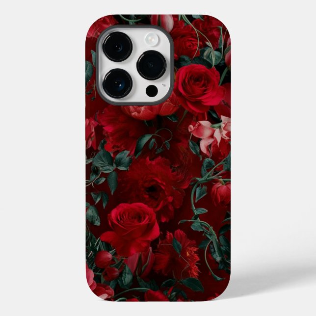 Fundo Floral Aestético Boho Vermelho (Verso)