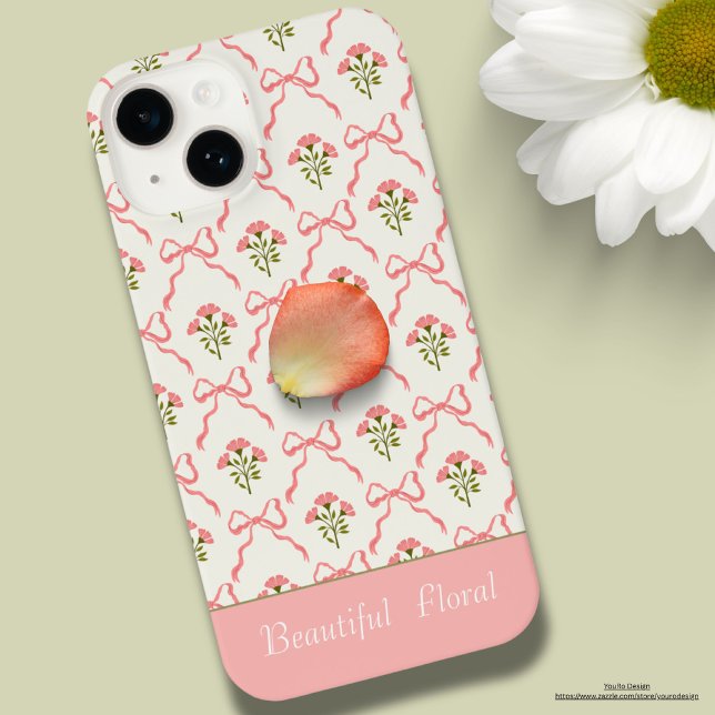 Fundo floral cor-de-rosa personalizado moderno (Criador carregado)