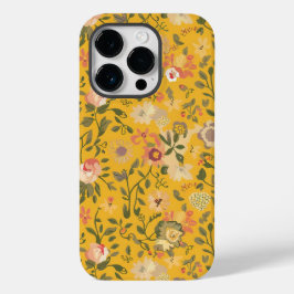 Fundo Floral de Boho Amarelo