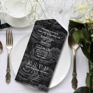 Fundo Floral de Texto Preto Rosa Branco Gótico