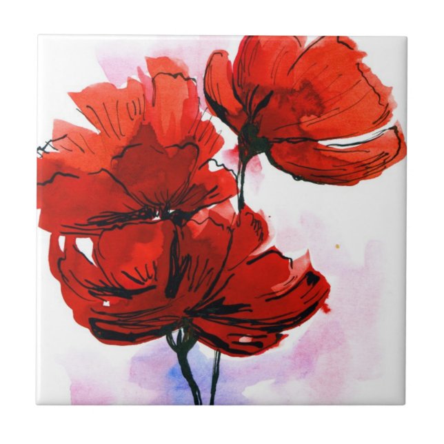 Fundo floral pintado abstrato 2 (Frente)