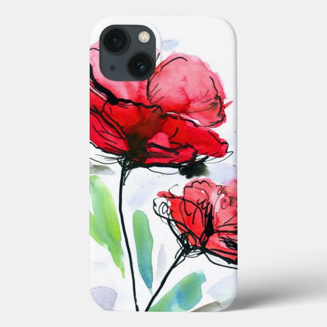 fundo floral pintado por abstrato (Verso)