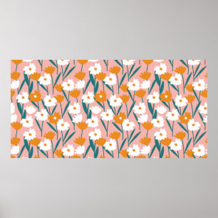 fundo floral sem costura, impressão