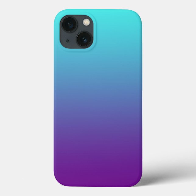 Fundo Gradiente Simples Roxo Turquesa Azul (Verso)