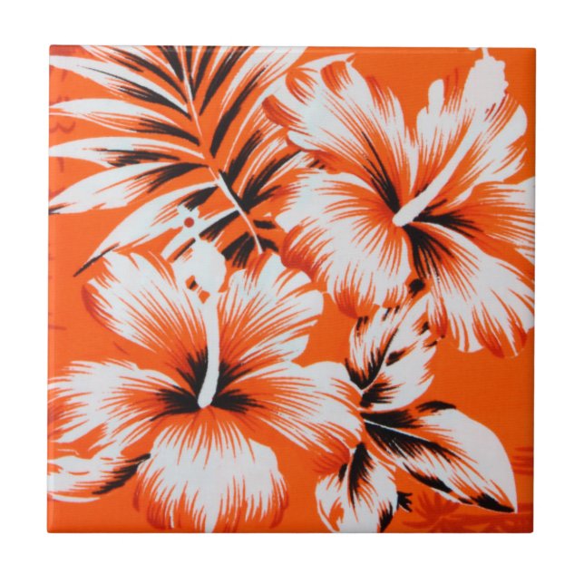 Fundo havaiano da flor do hibiscus (Frente)