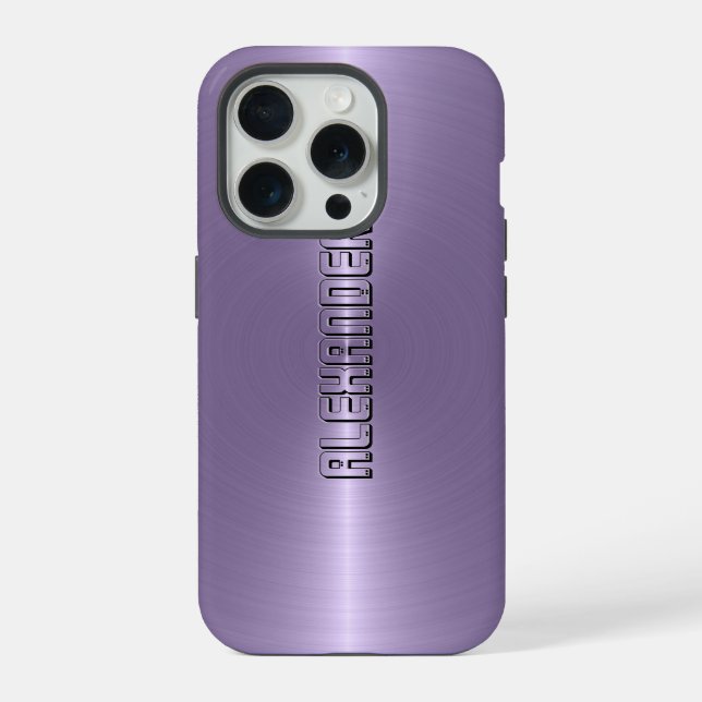 Fundo Metálico Roxo Plum Monogramado (Verso)