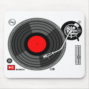 Fundo Mousepad da plataforma giratória do DJ