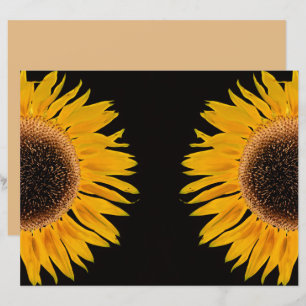 Fundo Negro Simétrico Amarelo de Girassol