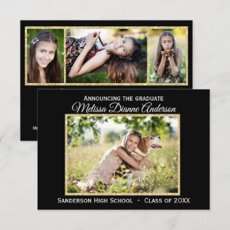 Fundo Preto/Dourado - Anúncio de Formando 3x5