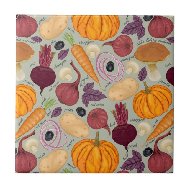 Fundo retro dos legumes frescos (Frente)