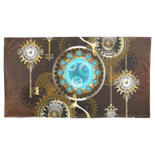 Fundo Rusty Steampunk com Lentes Turquesa (Frente)