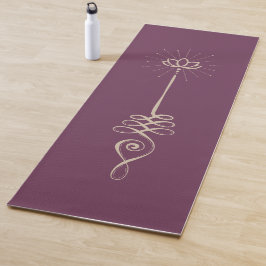 Fundo Simples Unalome - Tapete de Yoga Bege + Pomb