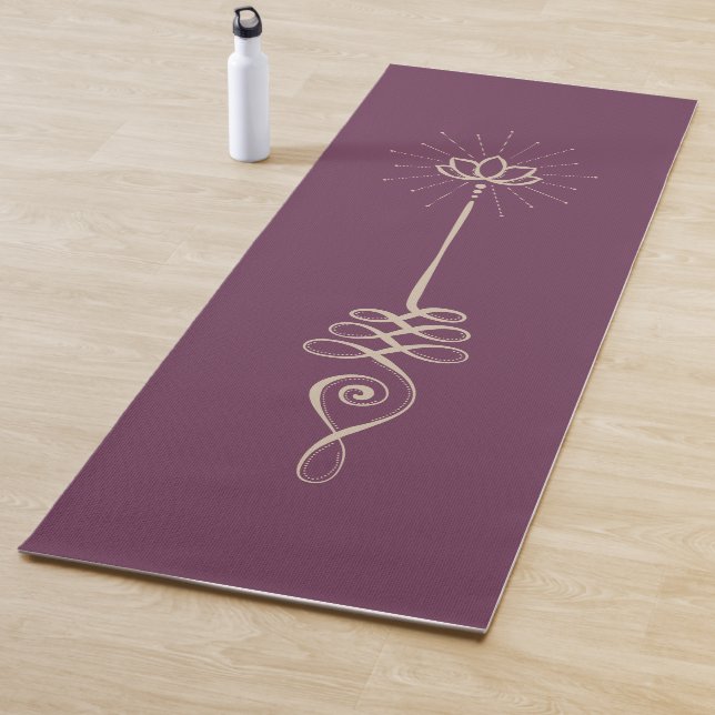 Fundo Simples Unalome - Tapete de Yoga Bege + Pomb (In Situ)