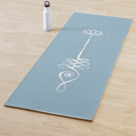 Fundo Simples Unalome - Tapete de Yoga Céu + Neve