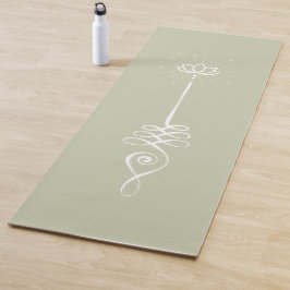 Fundo Simples Unalome - Tapete de Yoga Chá + Neve