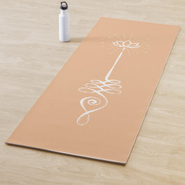 Fundo Simples Unalome - Tapete de Yoga Pêssego + N